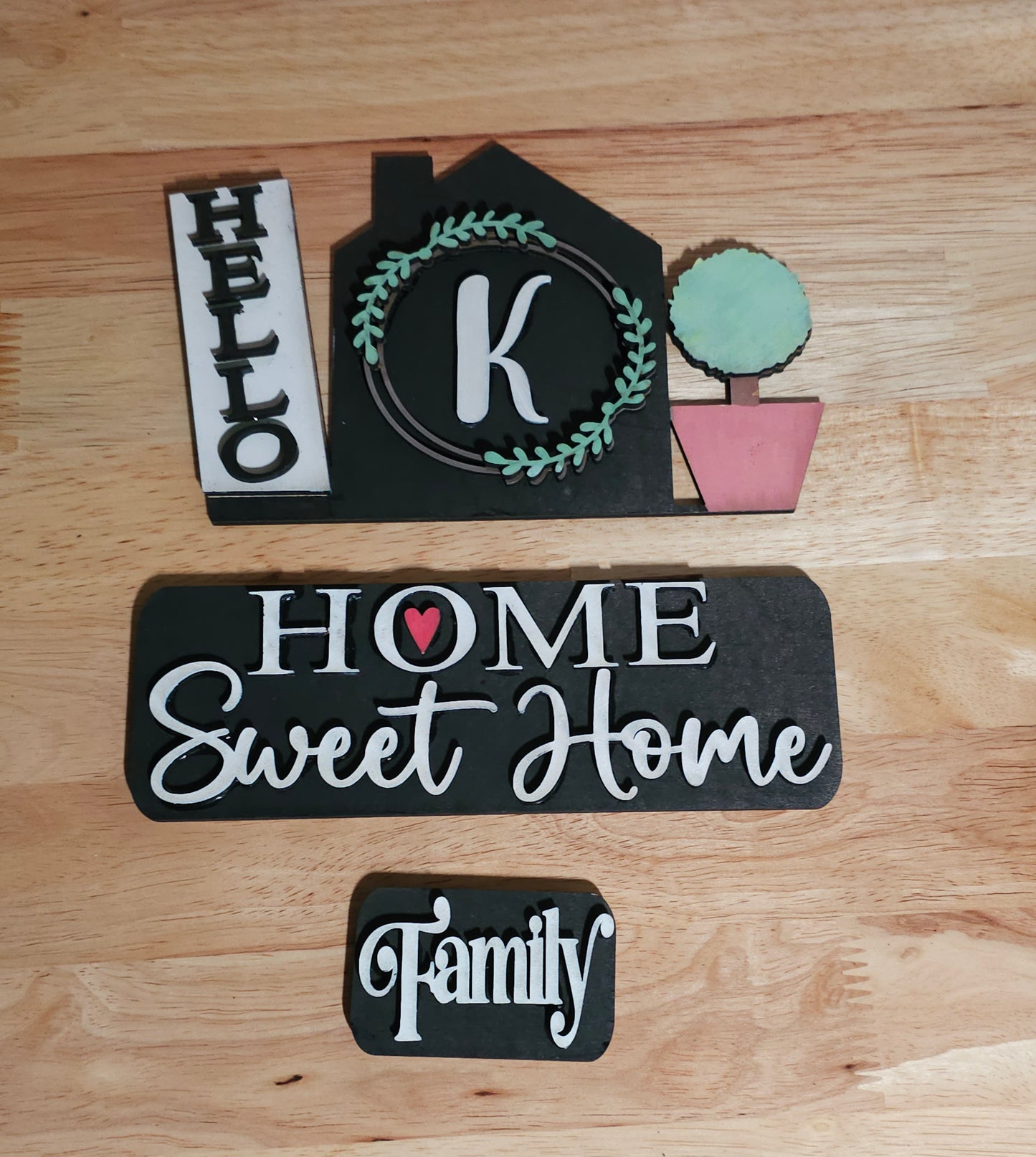 Home Sweet Home Insert for Farmhouse Vintage Truck - Interchangeable: Insert Only