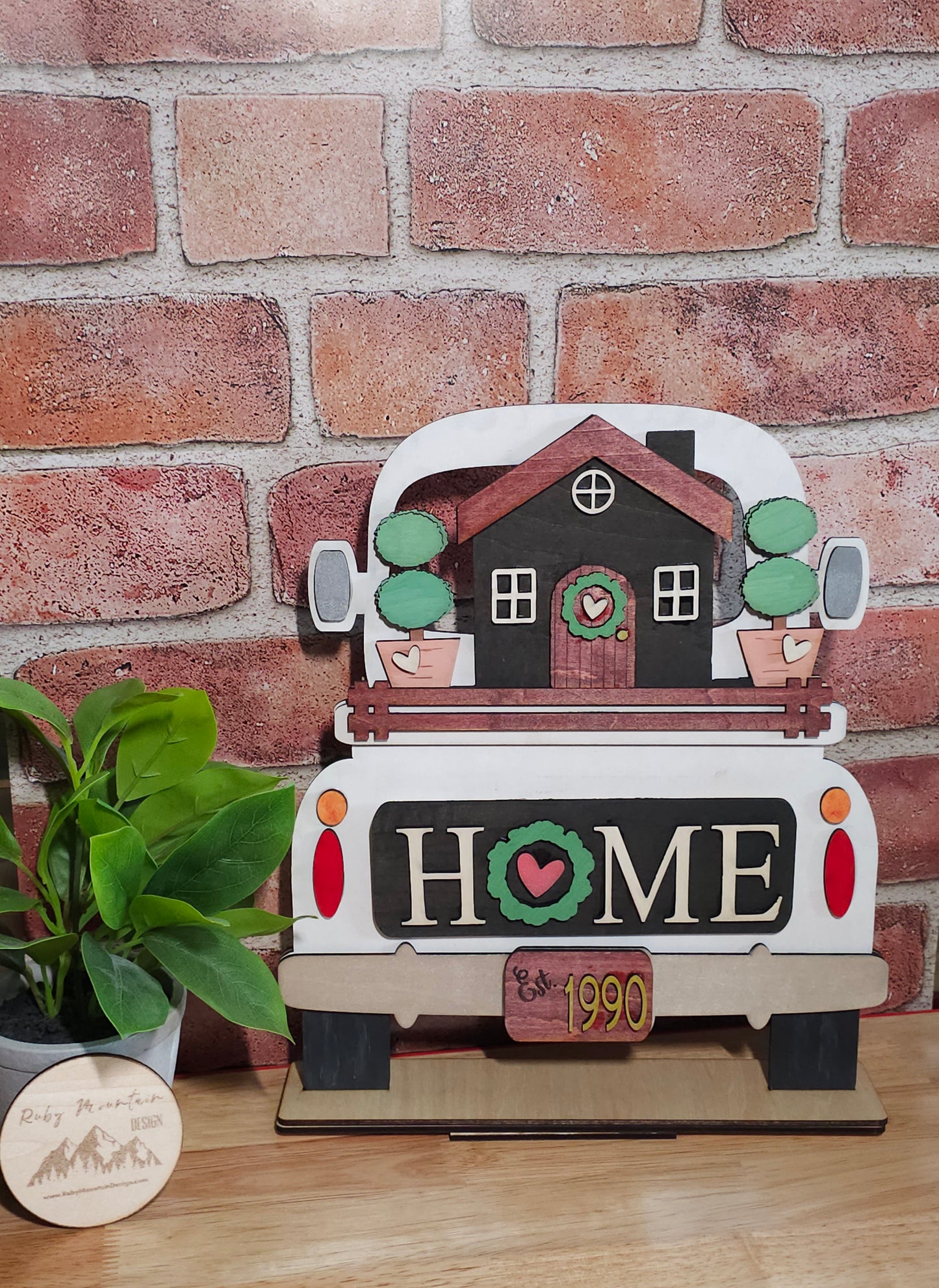 Welcome Home Insert for Farmhouse Vintage Truck - Interchangeable: Insert Only