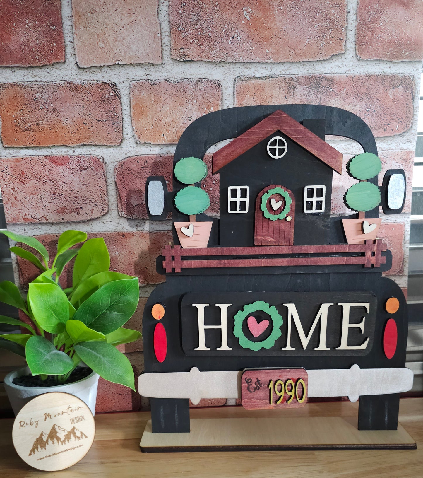 Welcome Home Insert for Farmhouse Vintage Truck - Interchangeable: Insert Only
