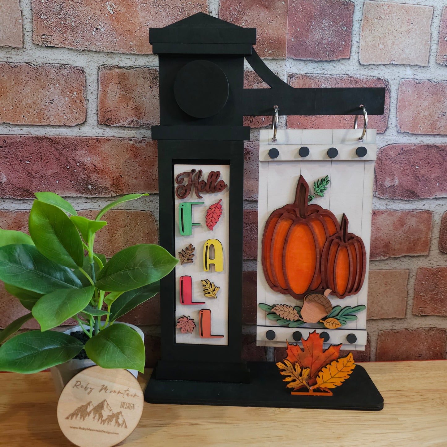 Fall Pumpkin - Interchangeable Post Arm Stand: Insert Only