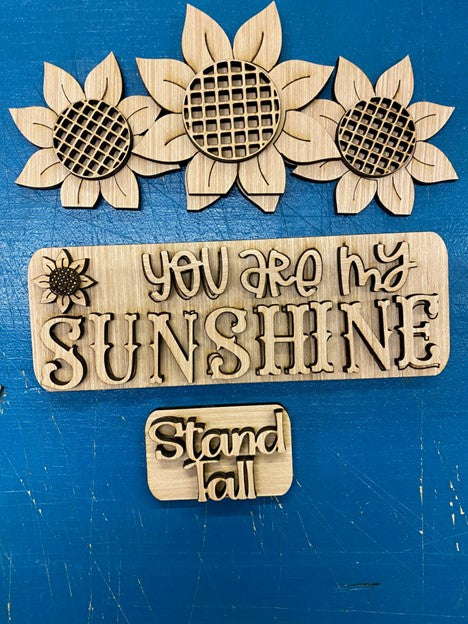 Summer Sunflowers Insert for Farmhouse Vintage Truck - Interchangeable: Insert Only