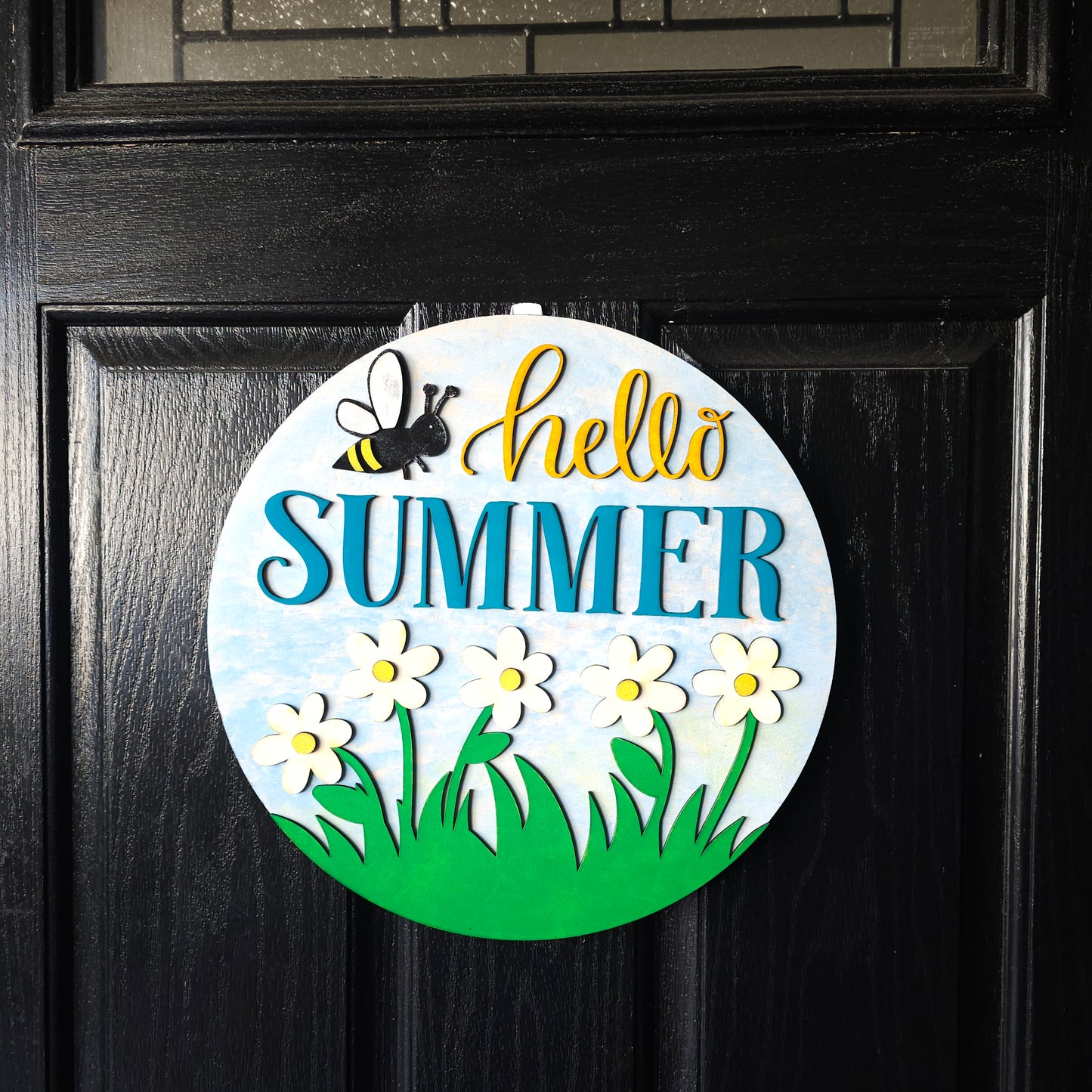 Hello Summer Round Door Hanger