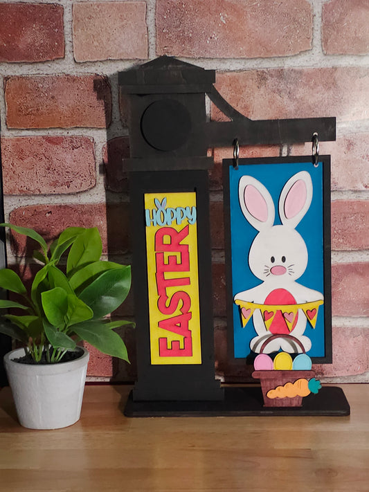 Hoppy Easter Bunny -  Interchangeable Post Arm Stand: Insert Only