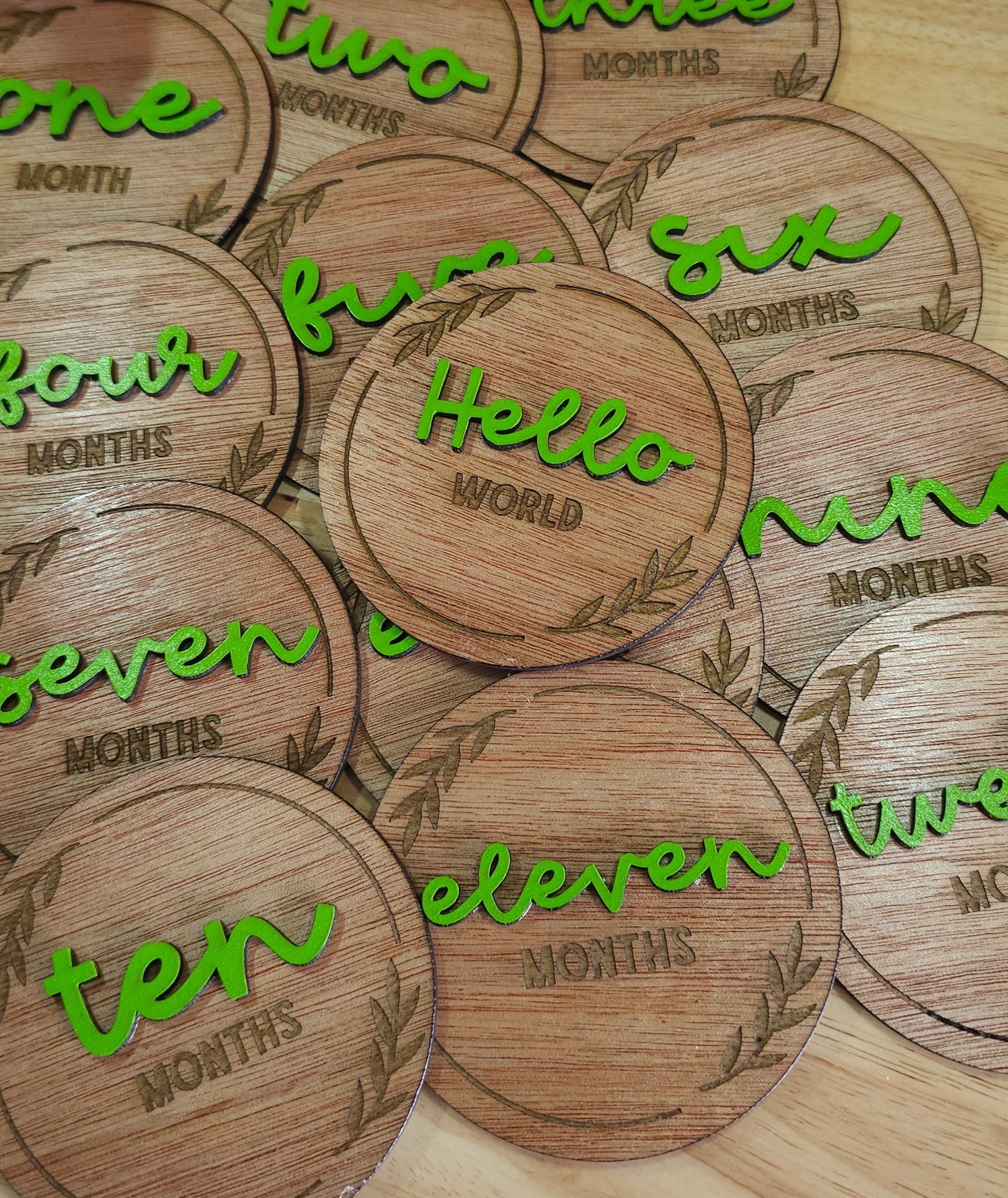 Baby Milestone Photo Wooden Discs