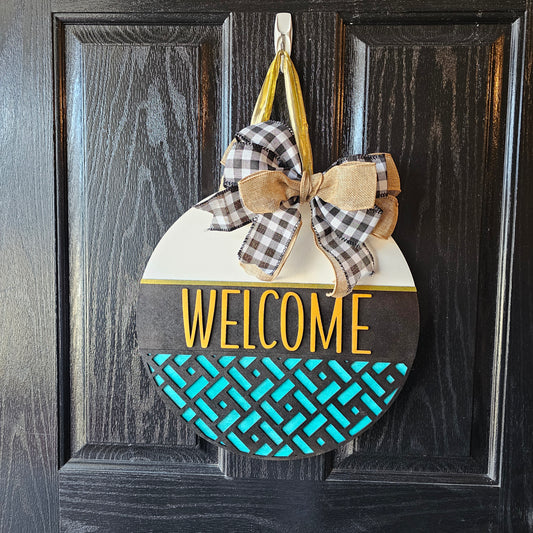 Welcome Round Door Hanger