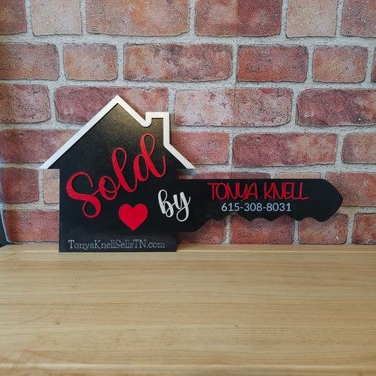 SOLD KEY Photo Prop for Realtor / Agent Closing