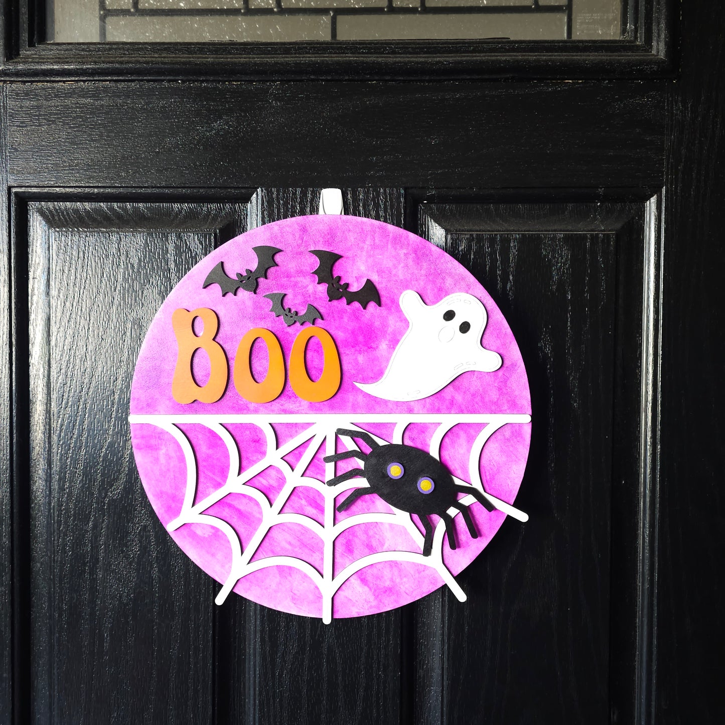 Boo Halloween Round Door Hanger